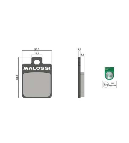 PASTILLAS FRENO GILERA RUNNER 50 / VESPA LX 125 / VESPA PX 125 MALOSSI R: 6215074