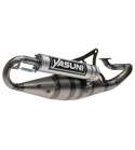 TUBO DE ESCAPE MINARELLI SCOOTER YAMAHA AEROX 50 / JOG RR 50 ALUMINIO/PLATA " R " YASUNI R: TUB902