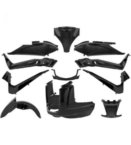 KIT PLASTICOS YAMAHA XMAX 125 / 250 CC 2006 - 2009 NEGRO BRILL0 (11 PIEZAS) R: 367202