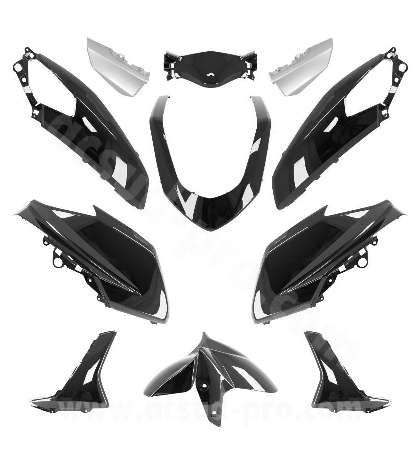 KIT DE CARROCERÍA YAMAHA NMAX 125CC 2015 A 2020 NEGRO BRILLO (11 PIEZAS) R: 369021C