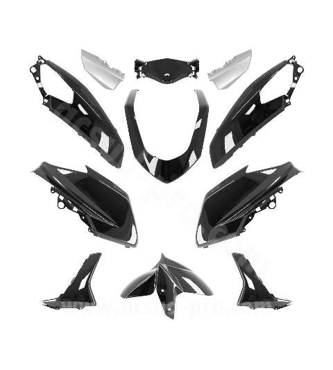 KIT DE CARROCERÍA YAMAHA NMAX 125CC 2015 A 2020 NEGRO BRILLO (11 PIEZAS) R: 369021C