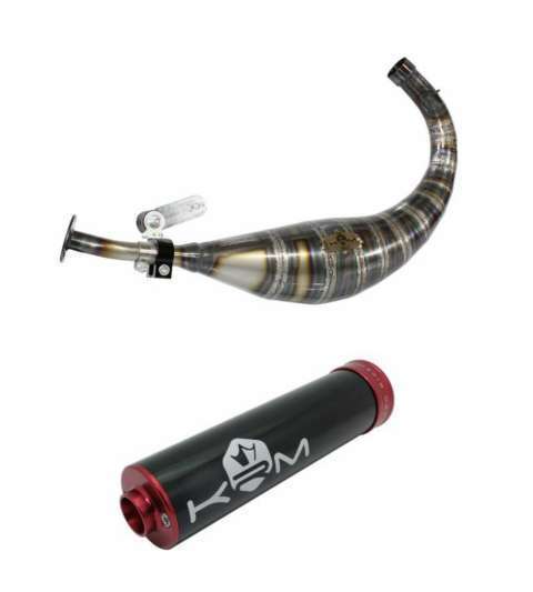 ESCAPE KRM 70/80 C.C. DERBI EURO 3 ( MOTOR PIAGGIO ) NEGRO/ROJO R: KRN