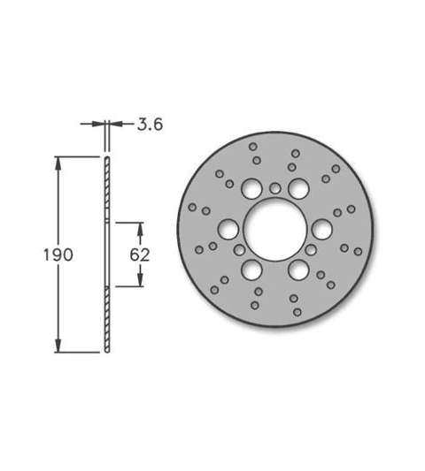 DISCO FRENO DELANTERO DERBI HUNTER / PADDOCK 50 C.C. - IGM - R: 2005-0317