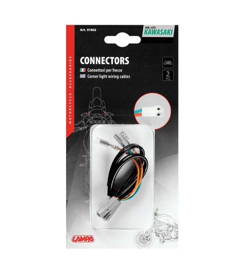 CONECTORES PARA INTERMITENTES, 2 UDS - COMPATIBLE PARA - KAWASAKI R: 91602I