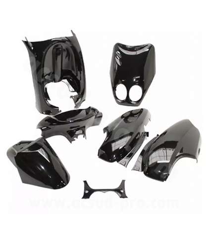 KIT CARENADOS OVETTO - NEOS 2002-2007 NEGRO BRILLO ( 7 PIEZAS ) TNT R: 366333