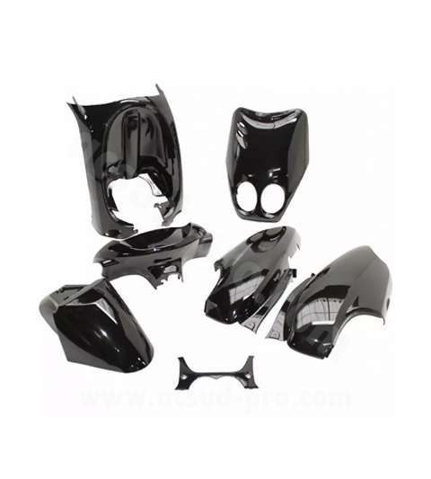 KIT CARENADOS OVETTO - NEOS 2002-2007 NEGRO BRILLO ( 7 PIEZAS ) TNT R: 366333