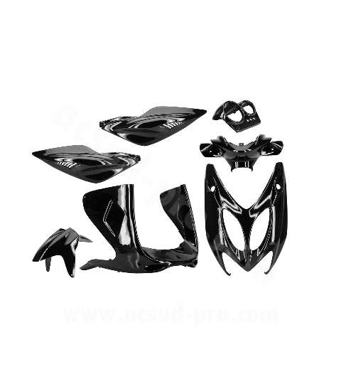 KITS COMPLETO DE CARENADOS NEGRO MATE MBK NITRO / YAMAHA AEROX 1998-2012 (7 PIEZAS) R: 366781
