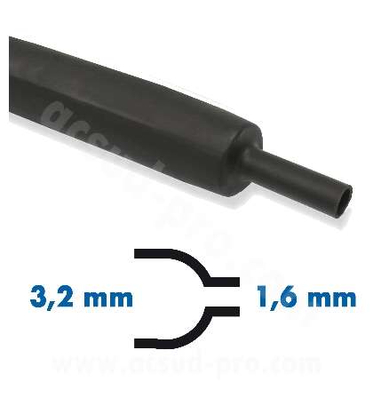 ROLLO DE 12 METROS DE FUNDA TERMORRETRÁCTIL 3.2-1.6 MM. R: 500063F