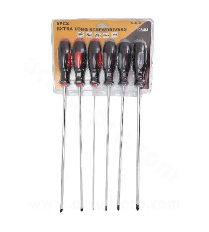 JUEGO DE 6 DESTORNILLADORES MAGNÉTICOS LARGOS DE 325 MM R: 541050S