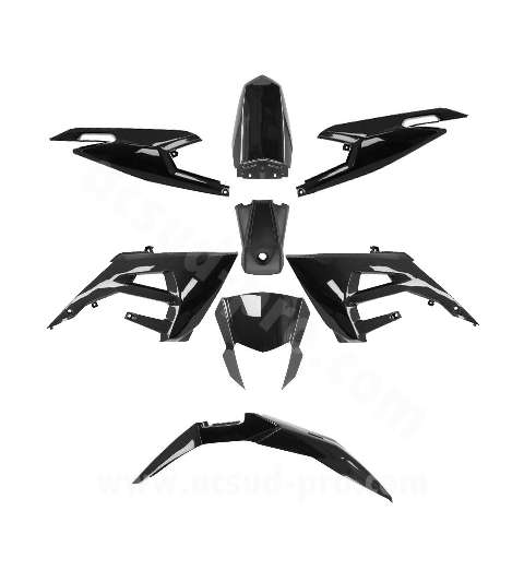 KIT 8 PIEZAS CARENADO DERBI 50 SENDA XTREME 2018 / GILERA 50 RCR 2018 / SMT 2018 NEGRO R: 350008