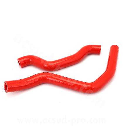 JUEGO DE MANGUITOS DE SILICONA RADIADOR HM 50 / FANTIC 50 COLOR ROJO CARENZI R: 093800E