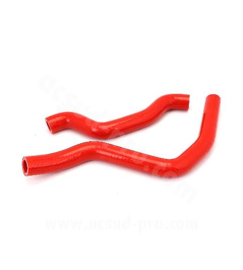 JUEGO DE MANGUITOS DE SILICONA RADIADOR HM 50 / FANTIC 50 COLOR ROJO CARENZI R: 093800E