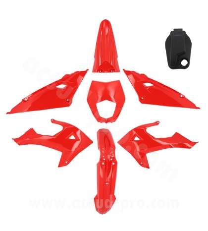 KIT PLASTICOS RIEJU 50 MRT 2022 / MRT ENDURO 2022 / MRT PRO 2022 / MRT SM 2022 ( 8 PIEZAS ) ROJO R: 356003