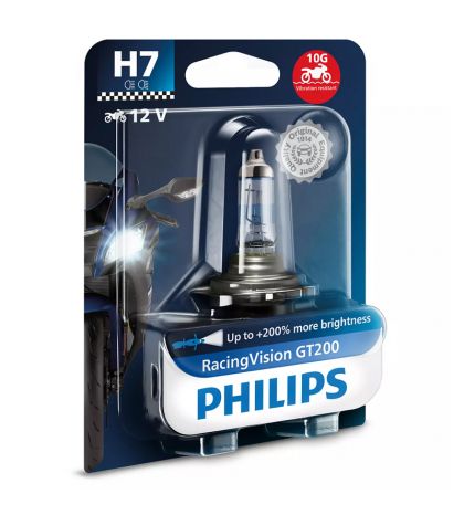 LAMPARA PHILIPS HALOGENA H7 RACING VISION MOTO 12V R: 2012972RG