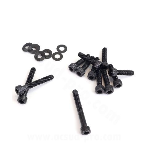 KIT TORNILLERIA CARTER APRILIA SR / YAMAHA NEOS / STUNT / SLIDER 50 CC. - NEGRO - R: 171000A