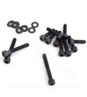 KIT TORNILLERIA CARTER APRILIA SR / YAMAHA NEOS / AEROX / JOG RR / STUNT / SLIDER 50 CC. - NEGRO - R: 171000A