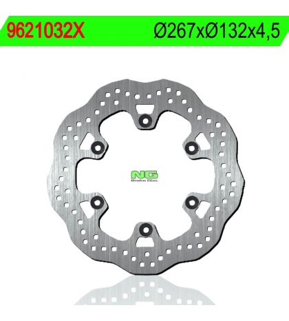 DISCO DE FRENO TRASERO YAMAHA T-MAX 500 01/11 ONDULADO - NG - R: 9621032X