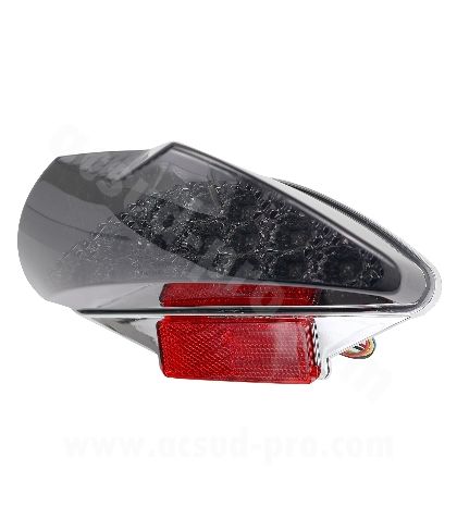 PILOTO TRASERO ( HOMOLOGADO ) TNT TWICE LEDS MBK 50 NITRO / YAMAHA 50 AEROX SMOKED R: 204318D
