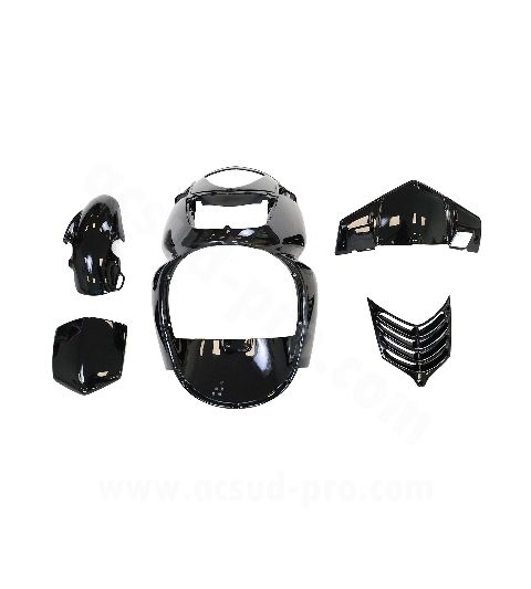 KIT CARROCERIA APRILIA SONIC 50 C.C. 1998-2008 NEGRO ( 5 PIEZAS ) R: 366312