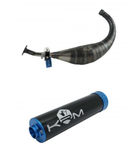 ESCAPE MINARELLI AM 6 KRM PRO RIDE 100 / 115 C.C SILENCIADOR NEGRO-AZUL R: E12AZ