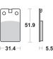 PASTILLA DE FRENO MALAGUTI - SBS - R: P132HF