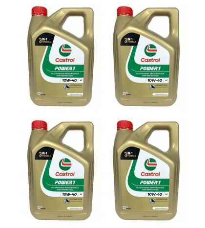 CAJA ( 4 UNIDADES ) ENVASE 4 LITROS CASTROL 10W 40 4 T. SEMI SINTÉTICO R: CAS10404L