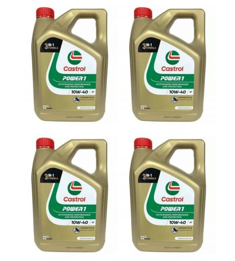 CAJA ( 4 UNIDADES ) ENVASE 4 LITROS CASTROL 10W 40 4 T. SEMI SINTÉTICO R: CAS10404L