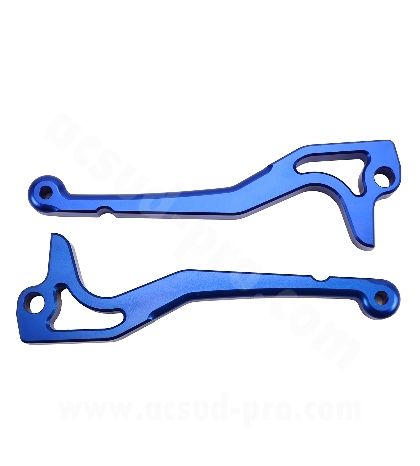 JUEGO DE MANETAS ALUMINIO CNC - CARENZI - YAMAHA NITRO AEROX 50 CC. AZULES R: 332177G