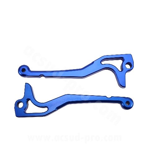 JUEGO DE MANETAS ALUMINIO CNC - CARENZI - YAMAHA NITRO AEROX 50 CC. AZULES R: 332177G