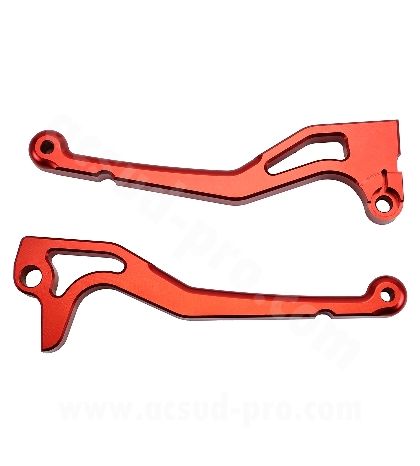 JUEGO DE MANETAS ALUMINIO CNC - CARENZI - YAMAHA JOG RR ROJAS R: 332177E