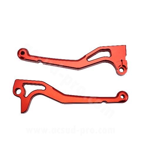 JUEGO DE MANETAS ALUMINIO CNC - CARENZI - YAMAHA JOG RR ROJAS R: 332177E