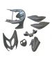KIT PLASTICOS / CARENADOS YAMAHA AEROX 50 CC. 97/12 GRIS-NARDO R: 366790