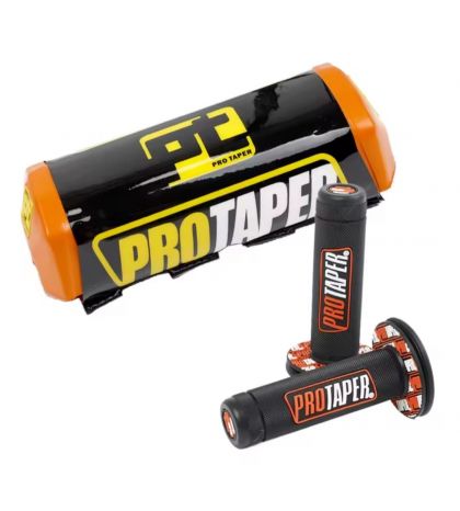 PUÑOS PROTAPER + PROTECTOR DE MANILLAR 28,6 NEGRO/NARANJA R: 28NN