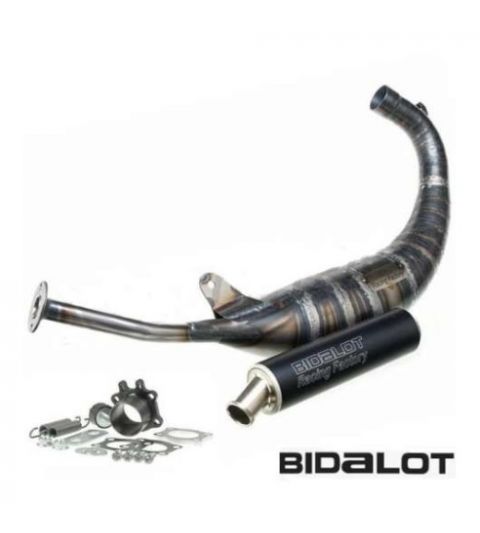 TUBO DE ESCAPE RACING FACTORY WR 90/96 CC. DERBI E2 / E3 BIDALOT R: 15000989