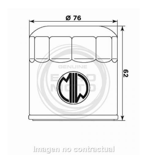 FILTRO DE ACEITE BMW R 100 S SPORTS 00, K 1200 GT 04 - MEIWA - R: F268163