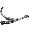 ESCAPE SALIDA POR ABAJO - AM6 - 50 / 70CC ( HOMOLOGADO ) - ROOKIE - NEGRO - VOCA RACING R: VCR-RD25188/BK