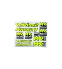HOJAS DE PEGATINAS METRAKIT PRO RACE AMARILLO FLUOR ( 2 X 35X45CM. ) R: 98027033