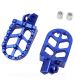JUEGO REPOSAPIES ALU CNC CARENZI RIEJU MRT 50CC ( INCLUYE MUELLE Y EJE D : 8MM) AZUL R: 360035J