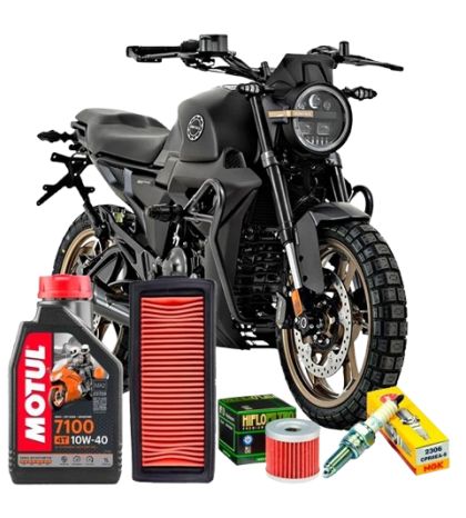 KIT REVISIÓN ZONTES 125 C.C. G1/GK/U 2021-2026 ACEITE + FILTROS + BUJÍA R: KZ125