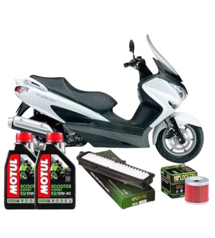 KIT REVISIÓN SUZUKI BURGMAN 125 (07-20) ACEITE, FILTRO DE AIRE Y ACEITE R: SDSD