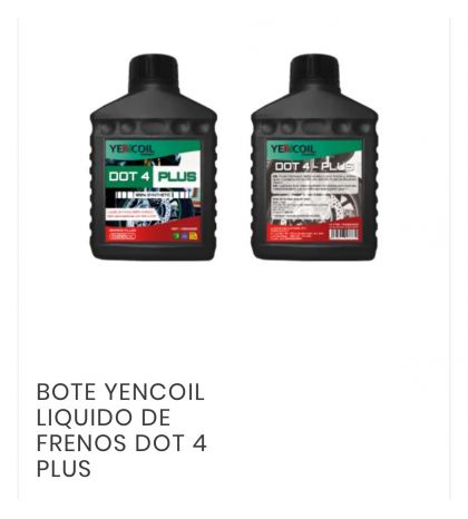 LÍQUIDO DE FRENOS 100 % SINTÉTICO DOT 4 PLUS 500 ML. - YENCOIL - R: YL500
