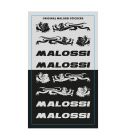 HOJA MINI ADHESIVOS MALOSSI PLATA / NEGRO R: 3320623