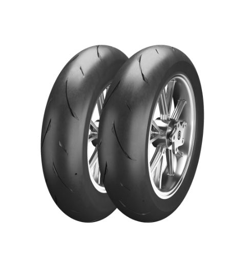 JUEGO DE CUBIERTAS 100-90 X 12 49P / 120-80 X 12 55P CM-SRR ( RADIAL SLICK ) R: S61809C/D