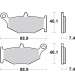 JUEGO PASTILLAS FRENO SUZUKI GSX-R 600 06/10 - SBS - R: P833HF