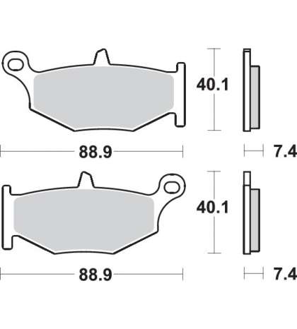 JUEGO PASTILLAS FRENO SUZUKI GSX-R 600 06/10 - SBS - R: P833HF