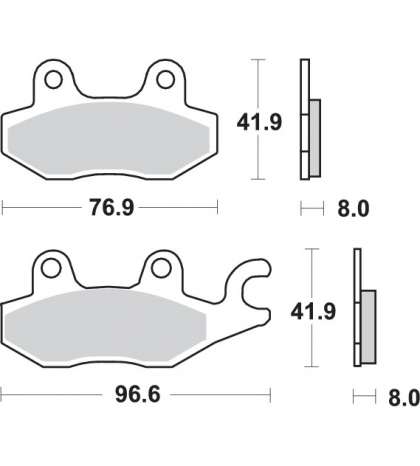 JUEGO PASTILLAS FRENO KYMCO PEOPLE 250, SUZUKI BURGMAN 400 - SBS - R: P134HM