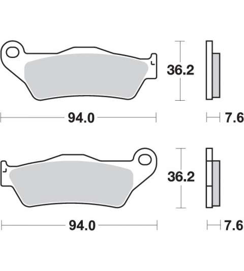 JUEGO PASTILLAS FRENO APRILIA SM 125, KTM GS 125 SINTER - SBS - R: P671HS