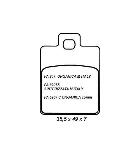 JUEGO DE PASTILLAS FRENO PIAGGIO LX 50, RUNNER 50 DELANTERAS R: PA 5207 C
