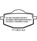 JUEGO PASTILLAS DE FRENO TZR 50, CYGNUS R 125 R: PA 53222 C