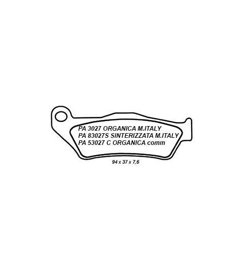 JUEGO PASTILLAS FRENO HONDA CR 250 R: PA 53207 C